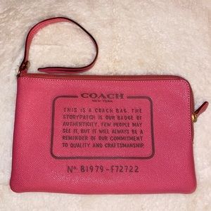 Coach corner zip wristlet